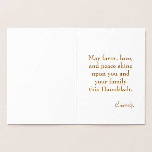 Peace and Love Hanukkah Greeting Folie Kaarten (Binnen)