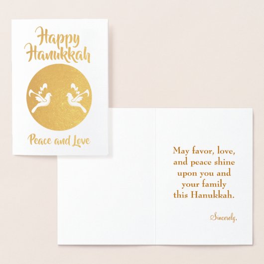 Peace and Love Hanukkah Greeting Folie Kaarten (Display)