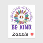 Peace and Love Hippie Boho Be Kind  Sticker (Vel)