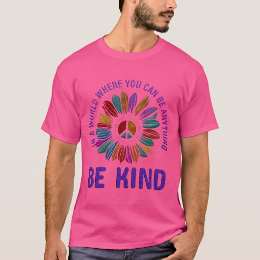Peace and Love Hippie Boho Be Kind  T-shirt (Voorkant)