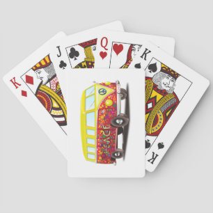 Peace and Love Hippy Bus Pokerkaarten