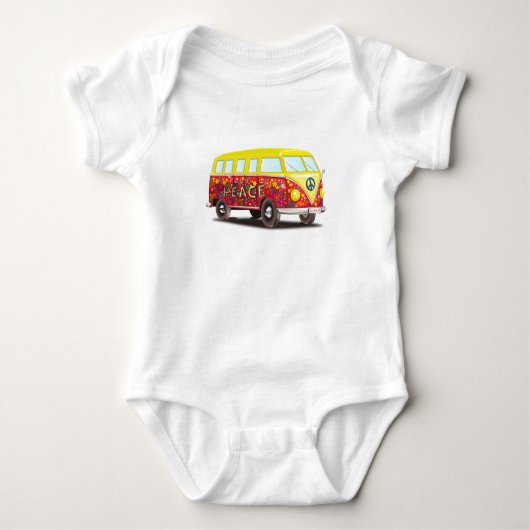Peace and Love Hippy Bus Romper (Voorkant)