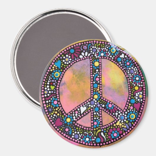 Peace and Love Magnet (Voorkant / Achterkant)