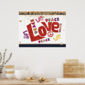 Peace and Love Mashup Poster (Keuken)