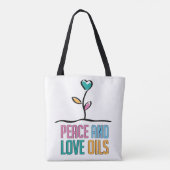Peace and Love Oils All-in-Print Canvas tas (Achterkant)