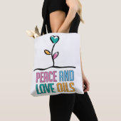 Peace and Love Oils All-in-Print Canvas tas (Dichtbij)