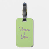 PEACE-and-Love-Paars Bagagelabel (Achterkant verticaal)