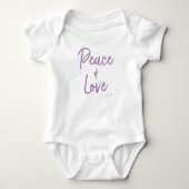 PEACE-and-Love-Paars Romper (Voorkant)
