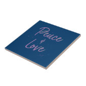 PEACE-and-Love-Paars Tegeltje (Zijkant)
