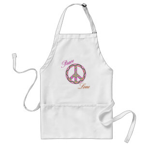 Peace and Love Peace Sign Apron Standaard Schort