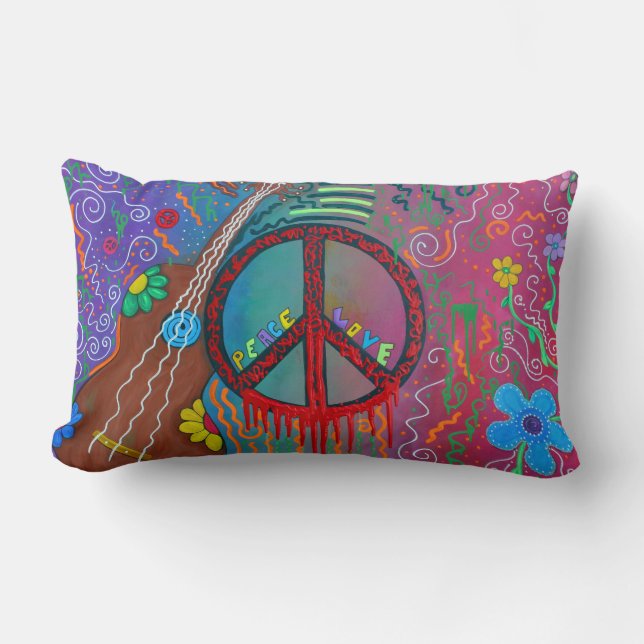 Peace and Love Pillow Kussen (Voorkant)