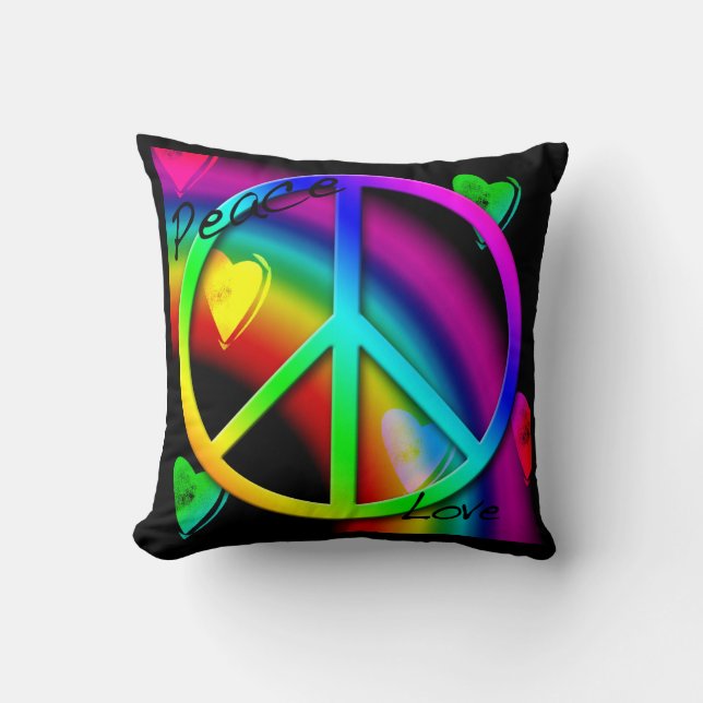 Peace and Love Pillow Kussen (Voorkant)