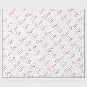 PEace-and-Love-Pink Cadeaupapier (Vlak)