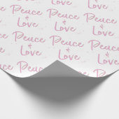 PEace-and-Love-Pink Cadeaupapier (Hoek)