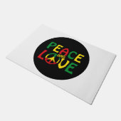 PEACE and LOVE, reggae style Deurmat (Schuin)