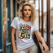 Peace and Love Retro Tri-Blend Shirt