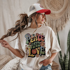 Peace and Love Retro Tri-Blend Shirt