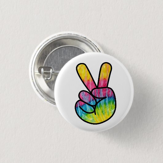 Peace and Love Sign Round Button (Voorkant /achterkant)