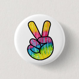 Peace and Love Sign Round Button