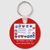 Peace and Love Sleutelhanger (Voorkant)