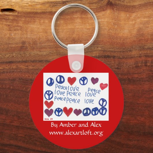 Peace and Love Sleutelhanger (Voorkant)