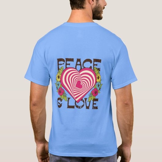 Peace and Love T-Shirt (Achterkant)