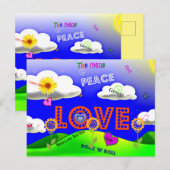 Peace and Love, the 1960, Briefkaart (Voorkant / Achterkant)