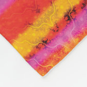 Peace and Love Tie Dye Stripes Fleece Deken (Hoek)