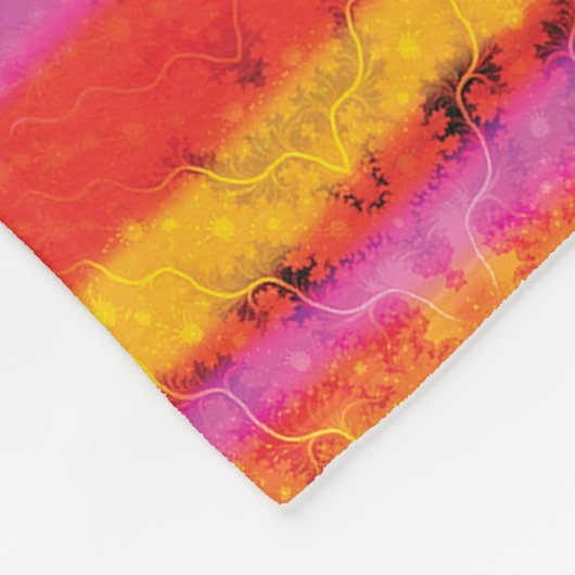 Peace and Love Tie Dye Stripes Fleece Deken (Hoek)