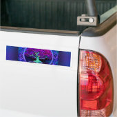 Peace and Love Tree of Life in Blue Bumpersticker (Op Truck)