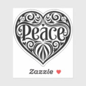 Peace and Love vinyl sticker (Vel)