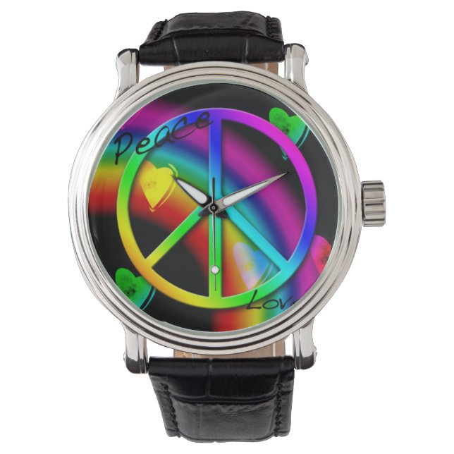 Peace and Love Watch Horloge (Voorkant)