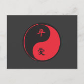 Peace and Love Yinyang Briefkaart (Voorkant)