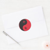 Peace and Love Yinyang Ronde Sticker (Envelop)
