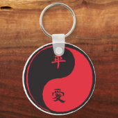 Peace and Love Yinyang Sleutelhanger (Voorkant)