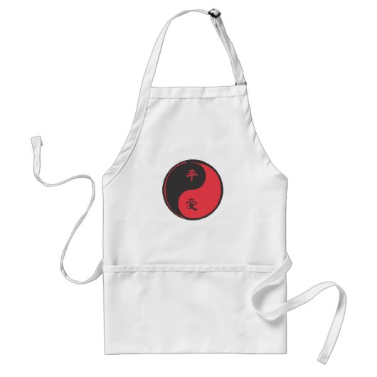 Peace and Love Yinyang Standaard Schort (Voorkant)