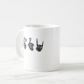 Peace and Roll Skeleton Hands Classic Koffiemok (Voorkant links)