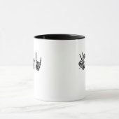 Peace and Roll Skeleton Hands Classic Mok (Midden)