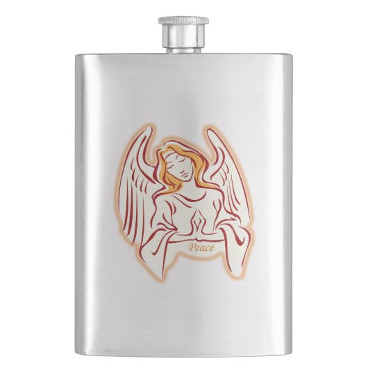Peace Angel Flask Heupfles (Voorkant)