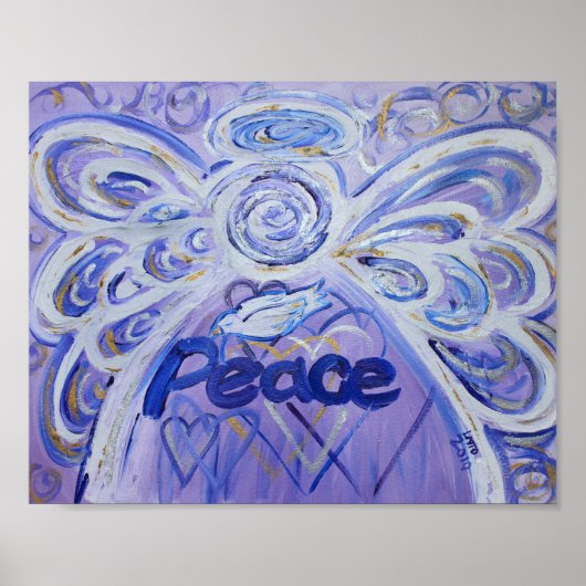 Peace Angel Inspirerend Art Print Poster (Voorkant)
