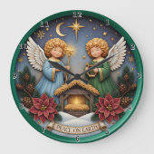 Peace Angel Kribbe Harp Grote Klok (Voorkant)