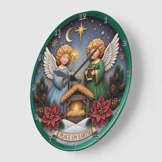 Peace Angel Nativity Harp Grote Klok (Hoek)