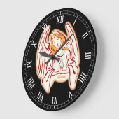 Peace Angel Round Roman Numerieke klok (Hoek)