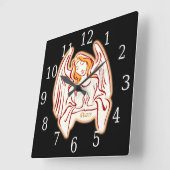 Peace Angel Square Clock Vierkante Klok (Hoek)