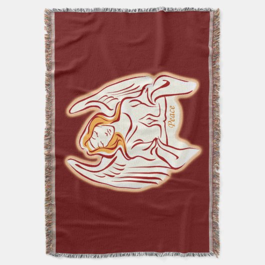 Peace Angel Throw Blanket Deken (Voorkant Verticaal)