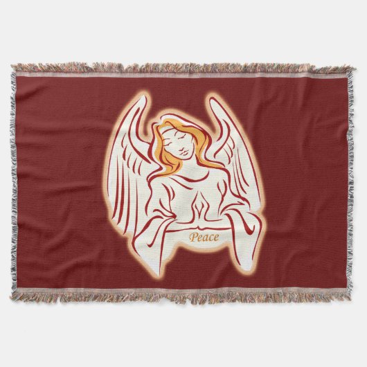 Peace Angel Throw Blanket Deken (Voorkant)