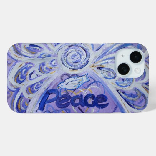 Peace Angel Word Art Aangepaste iPhone Case (Achterkant (horizontaal))