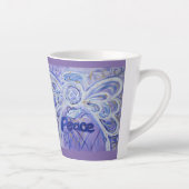 Peace Angel Word Art Custom Latte Mok Cup (Rechts)