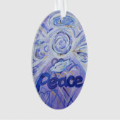 Peace Angel Word Art Gift Holiday Ornament (voorkant)