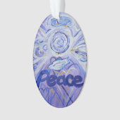 Peace Angel Word Art Gift Holiday Ornament (voorkant)